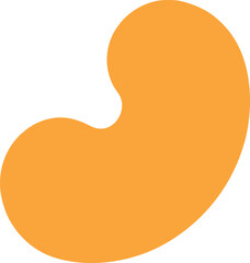 Bold Cashew Nut Vector Icon in Solid Minimalist Style