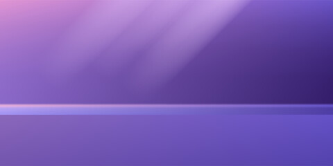 Art & IllustrationRoom lilac ombre empty background. Wall and floor abstract texture. Studio blurred 3d illustration. Pink violet blue defocused template.