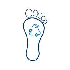 Obraz premium Stylish ecological footprint icon for promoting sustainability and environmental responsibility
