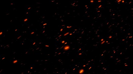 fire embers Particles 4k, Flying fiery embers, bonfire sparkles overlay background and flames, Fiery Orange Bonfire Particles Over Black Background. bonfire flares, dusty glowing hot fire particle, - Powered by Adobe