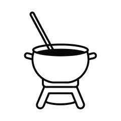 fondue pot clipart vector