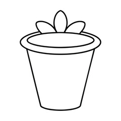 flower pot outline