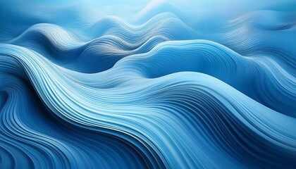 Obraz premium soft blue background with flowing abstract streams of water creating serene and calming atmosphere gentle waves evoke sense of tranquility and fluidity