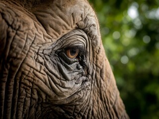 Fototapeta premium Closeup shot photograph of elephant eye, elephant, animal body part, animal eye, animal wildlife, horizontal, one animal, indian elephant, animal themes, animal, close-up, 