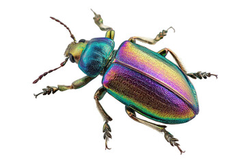 Fototapeta premium Close-up of iridescent beetle, vibrant colors