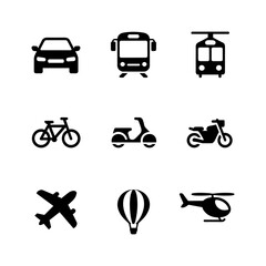 Transportation Icons Set for Travel