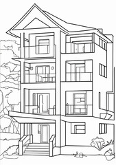 Fototapeta premium sketch of house
