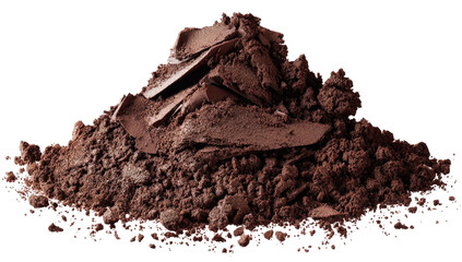 Pile of dark brown cocoa powder