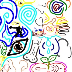 Essence of Life – Conceptual Artwork with Organic Brush Strokes