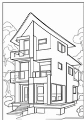 Fototapeta premium sketch of house