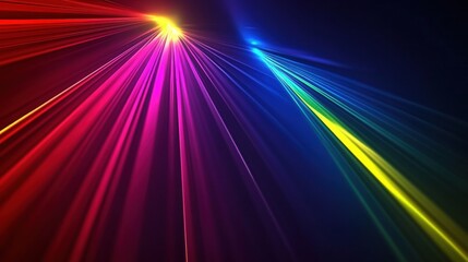 Vibrant Rainbow Laser Show Illuminates Stage for Spectacular Performance lights up