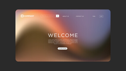 Welcoming website template with modern design and soft color gradients for business promotion