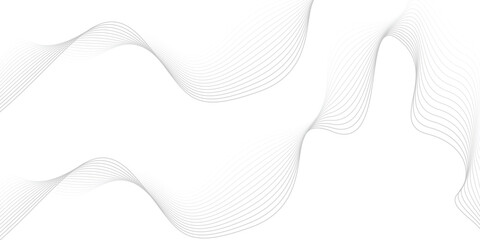 Abstract Wave Line Art with Smooth Flowing Curves on White Background Elegant Minimalist Design with Soft Gradients for Digital Use