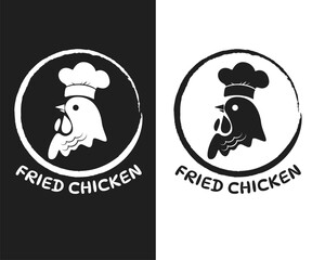Minimal Chicken Icon Logo For Food Brand Identity - Vector Mascot or Emblem Style