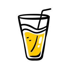 Cold Drink hand drawing icon for web and graphic design