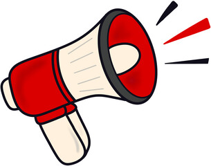 megaphone on white background