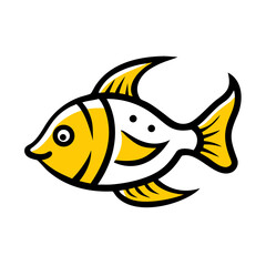 Fish Symbol hand drawing icon for web and graphic design