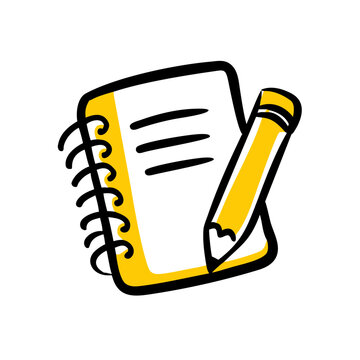 Notebook Journal hand drawing icon for web and graphic design
