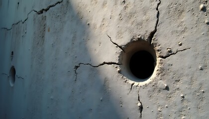 Weathered Chalk Surface with Deep Grain and Indentations