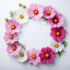 コスモスの花輪