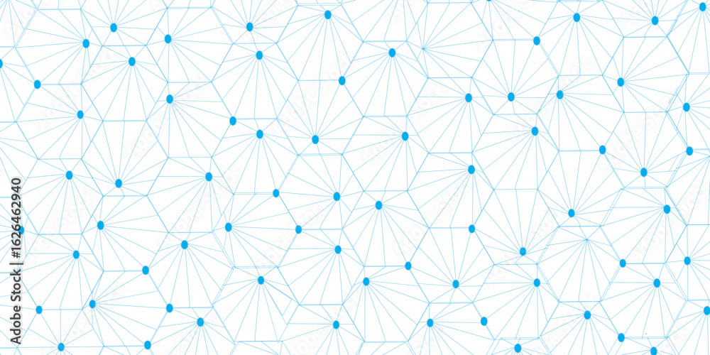 Wall mural abstract of simple blue line triangle pattern geometric background .white background creative and ge