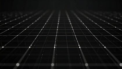 Abstract grid network,  perspective view