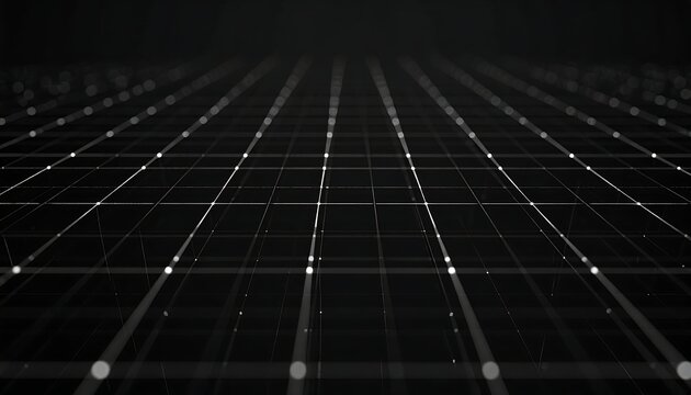 Abstract grid network,  perspective view