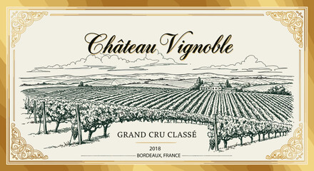 Chateau Vignoble Grand Cru Classe Estate Vineyard Landscape