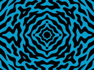 Abstract Cyan Wavy Lines Background.