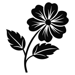  cinquefoil silhouette  vector on white background