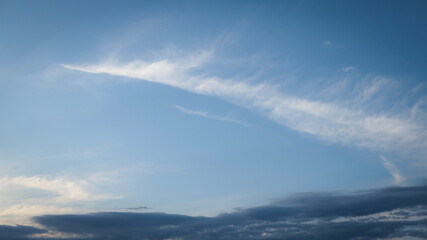 simple background, sky, clouds, sunset