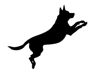 Transparent Dog Silhouette for Craft Design