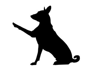 Flat Design Dog Silhouette PNG