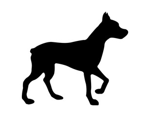 Dog Side View Silhouette Vector
