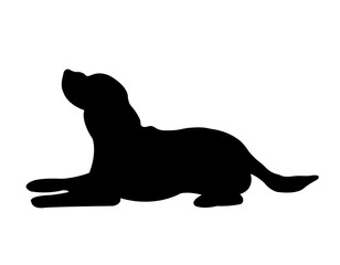 Minimalist Dog Silhouette Clipart