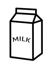 milk carton box vector on white background