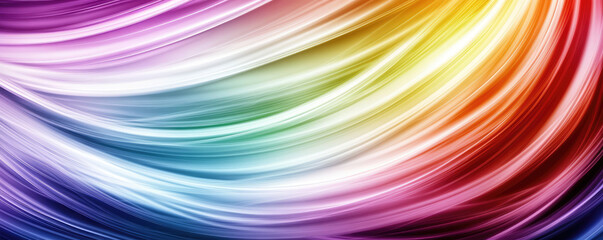Fototapeta premium Colorful waves of vibrant light flow diagonally across the frame. Abstract, dynamic, vibrant, flowing, color spectrum