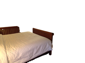 Crisp White Pinstripe Bed Sheets Neatly Made on Modern Bed PNG (2)