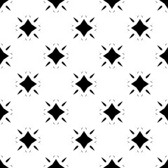 Seamless ornamental floral pattern in black on transparent background