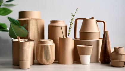 carton vases teapots and vessels display uniqueness in eco friendly design for sustainable decor
