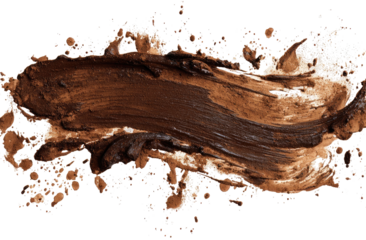 Dark brown, textured smear.  Abstract, organic, paint splatter