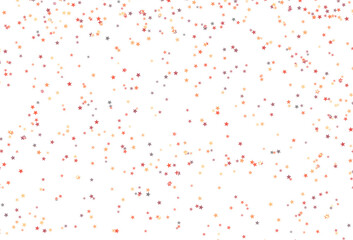 Colorful luxury stars glittering overlay cutout on transparent background, gold sparkling stars raining cutout, stars dust particles gold, png file