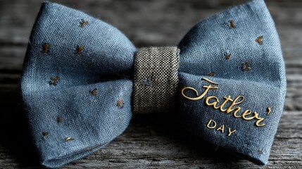 Father's Day banner with bow tie, necktie, and calligraphy text