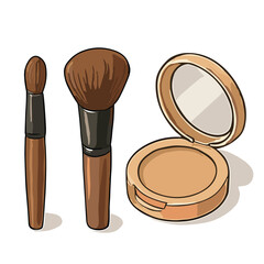 Rosy Blush Illustration for Beauty Ads or Makeup Tutorial Designs  
