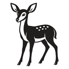 Fototapeta premium Cute Spotted Fawn Baby Deer Vector Illustration
