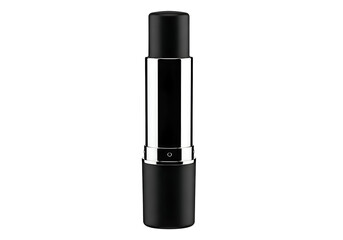 Obraz premium Dark lipstick container against a black background.