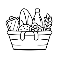 basket full of fresh vegetables