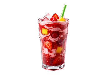 Refreshing fruit smoothie in a glass.