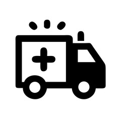 Ambulance Vehicle Outline Icon