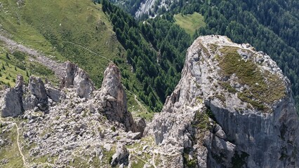 Aerial view of Pierre Avoi, switzerland, drone 4k, Alps